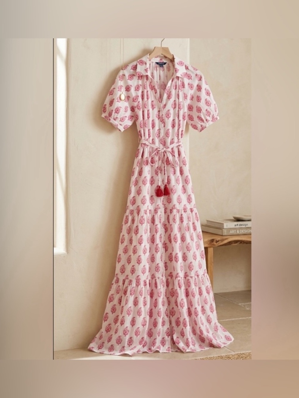 New Roller Rabbit Target Bouquet Maxi Dress White Pink Small or Large Floral